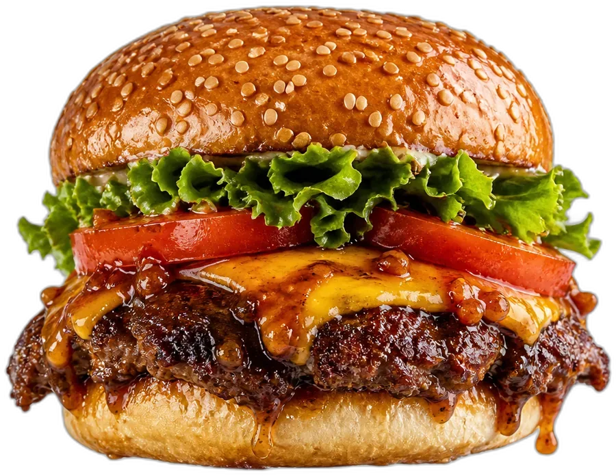 BurgerG Artisan Smashed Burger with fresh ingredients